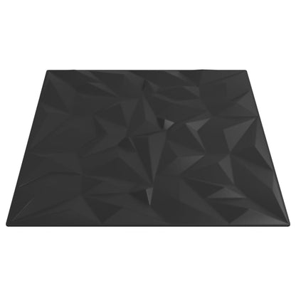 Wandpaneele 24 Stk. Schwarz 50x50 cm EPS 6 m² Amethyst - Pazzar.ch
