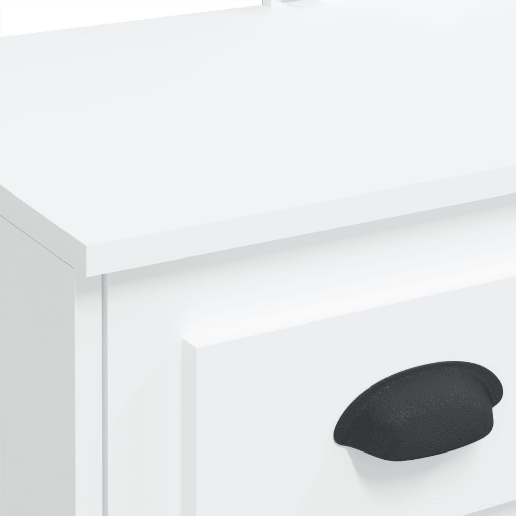 Schminktisch mit LED-Leuchten Weiß 90x42x132,5 cm - Pazzar.ch