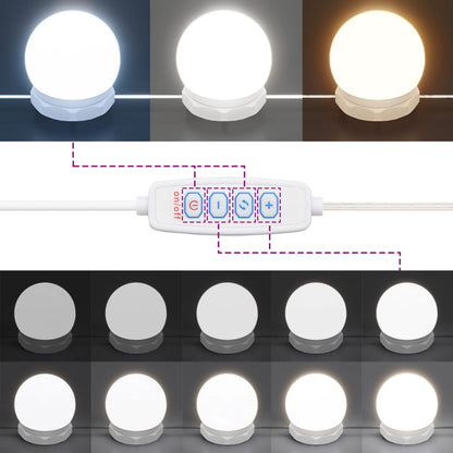 Schminktisch mit LED-Leuchten Weiß 90x42x132,5 cm - Pazzar.ch