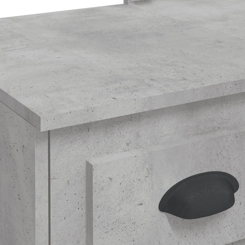 Schminktisch mit LED-Leuchten Betongrau 90x42x132,5 cm - Pazzar.ch
