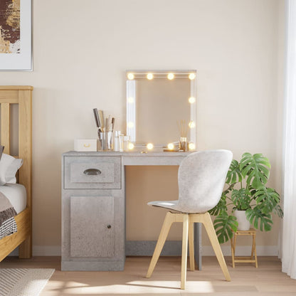 Schminktisch mit LED-Leuchten Betongrau 90x42x132,5 cm - Pazzar.ch