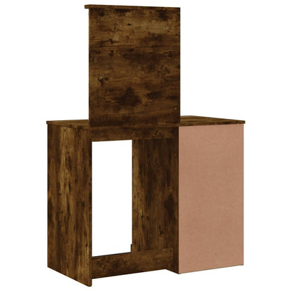 Schminktisch mit LED-Leuchten Räuchereiche 90x42x132,5 cm - Pazzar.ch