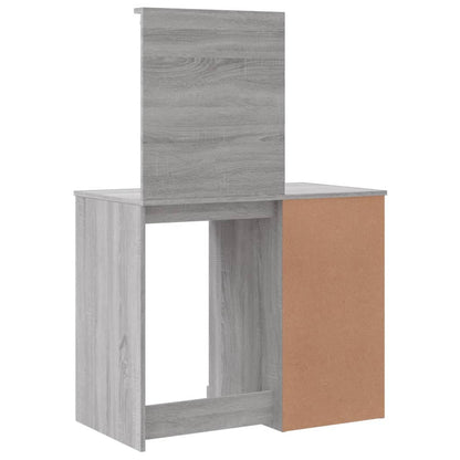 Schminktisch mit LED-Leuchten Grau Sonoma 90x42x132,5 cm - Pazzar.ch