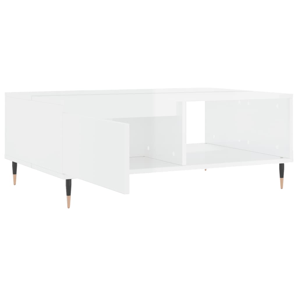 Couchtisch Hochglanz-Weiß 90x60x35 cm Holzwerkstoff - Pazzar.ch
