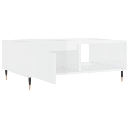 Couchtisch Hochglanz-Weiß 90x60x35 cm Holzwerkstoff - Pazzar.ch