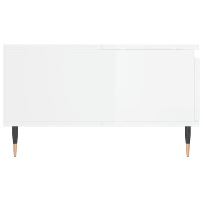 Couchtisch Hochglanz-Weiß 90x60x35 cm Holzwerkstoff - Pazzar.ch