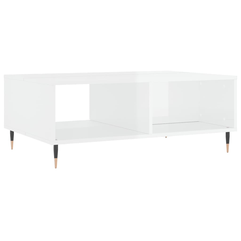 Couchtisch Hochglanz-Weiß 90x60x35 cm Holzwerkstoff - Pazzar.ch