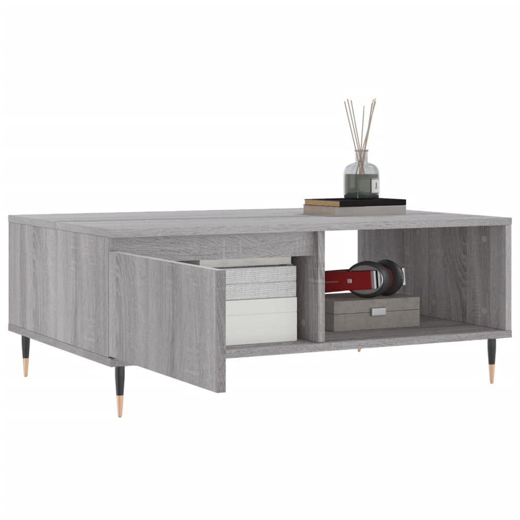 Couchtisch Grau Sonoma 90x60x35 cm Holzwerkstoff - Pazzar.ch