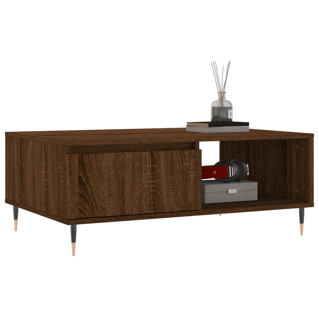 Couchtisch Braun Eichen-Optik 90x60x35 cm Holzwerkstoff - Pazzar.ch
