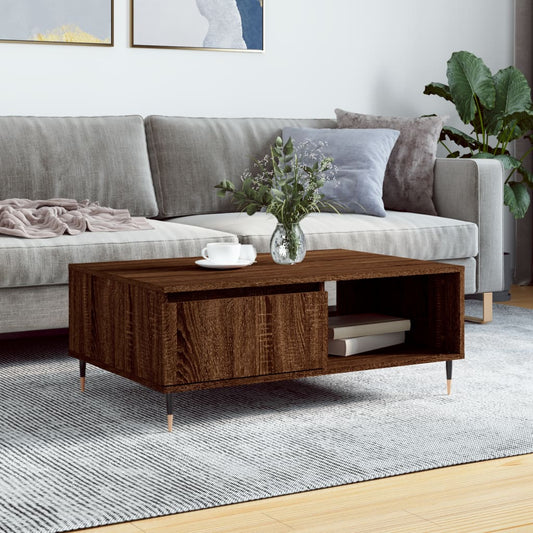 Couchtisch Braun Eichen-Optik 90x60x35 cm Holzwerkstoff - Pazzar.ch