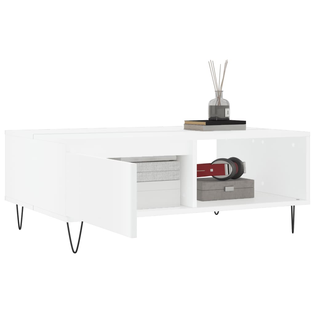 Couchtisch Weiß 90x60x35 cm Holzwerkstoff - Pazzar.ch