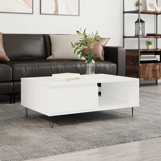 Couchtisch Weiß 90x60x35 cm Holzwerkstoff - Pazzar.ch