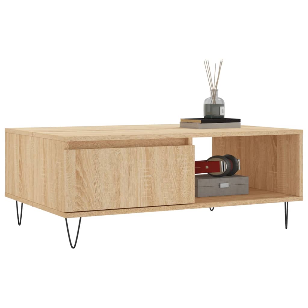 Couchtisch Sonoma-Eiche 90x60x35 cm Holzwerkstoff - Pazzar.ch