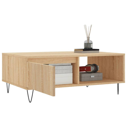 Couchtisch Sonoma-Eiche 90x60x35 cm Holzwerkstoff - Pazzar.ch