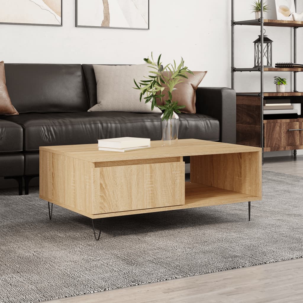 Couchtisch Sonoma-Eiche 90x60x35 cm Holzwerkstoff - Pazzar.ch