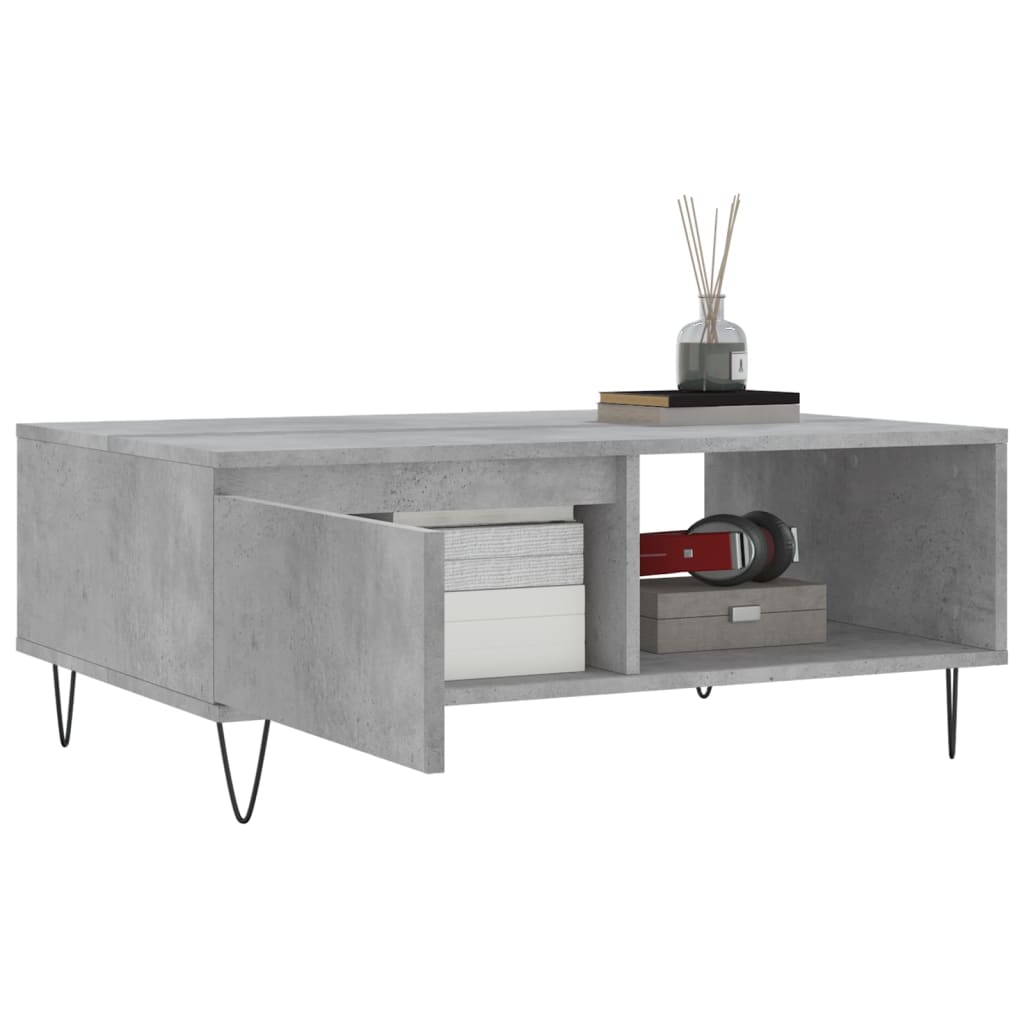 Couchtisch Betongrau 90x60x35 cm Holzwerkstoff - Pazzar.ch