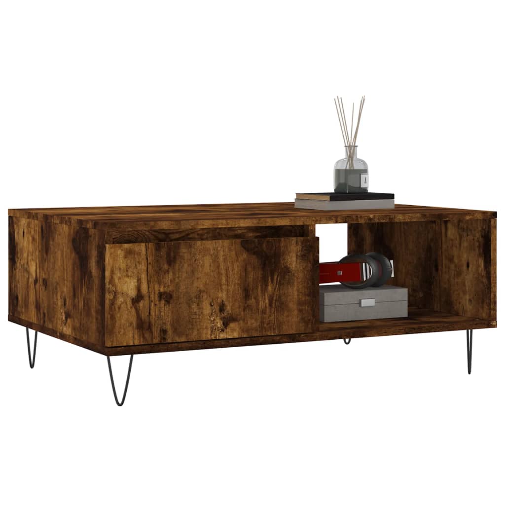Couchtisch Räuchereiche 90x60x35 cm Holzwerkstoff - Pazzar.ch