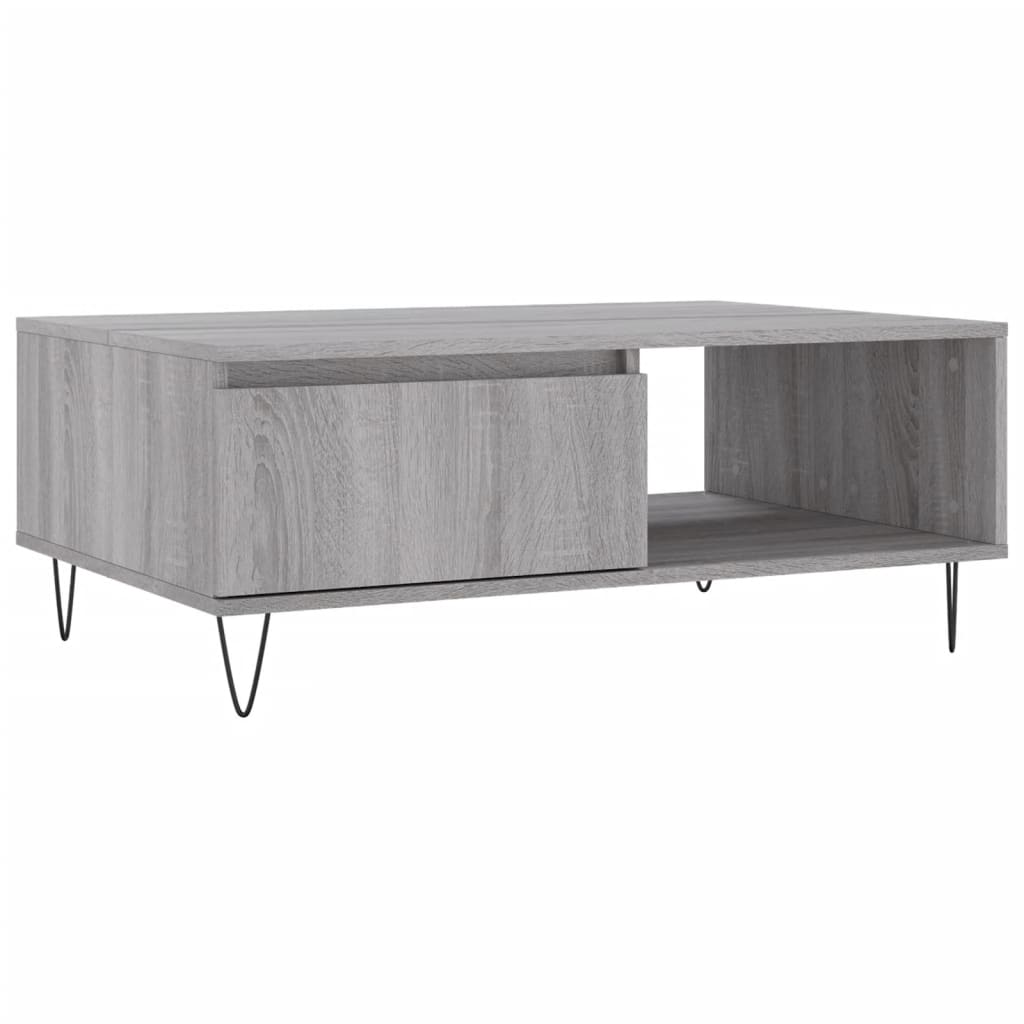 Couchtisch Grau Sonoma 90x60x35 cm Holzwerkstoff - Pazzar.ch