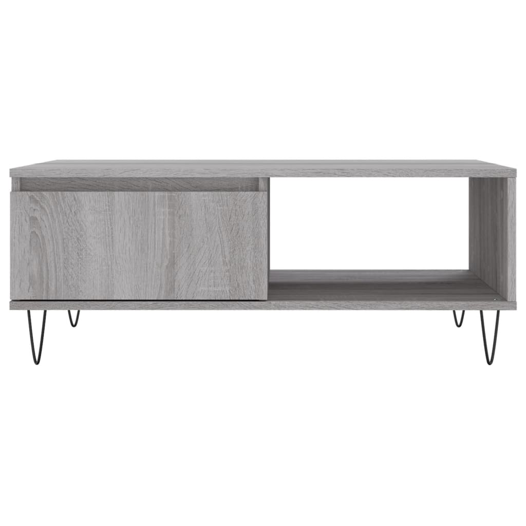 Couchtisch Grau Sonoma 90x60x35 cm Holzwerkstoff - Pazzar.ch
