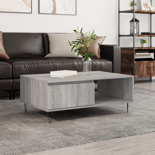 Couchtisch Grau Sonoma 90x60x35 cm Holzwerkstoff - Pazzar.ch