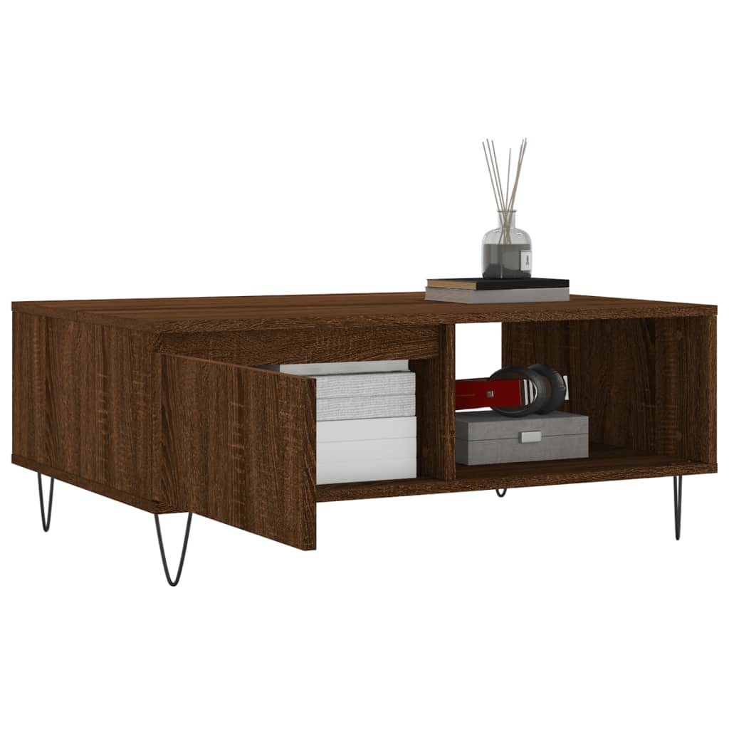 Couchtisch Braun Eichen-Optik 90x60x35 cm Holzwerkstoff - Pazzar.ch