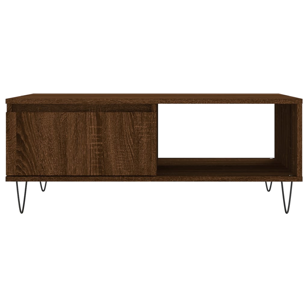Couchtisch Braun Eichen-Optik 90x60x35 cm Holzwerkstoff - Pazzar.ch
