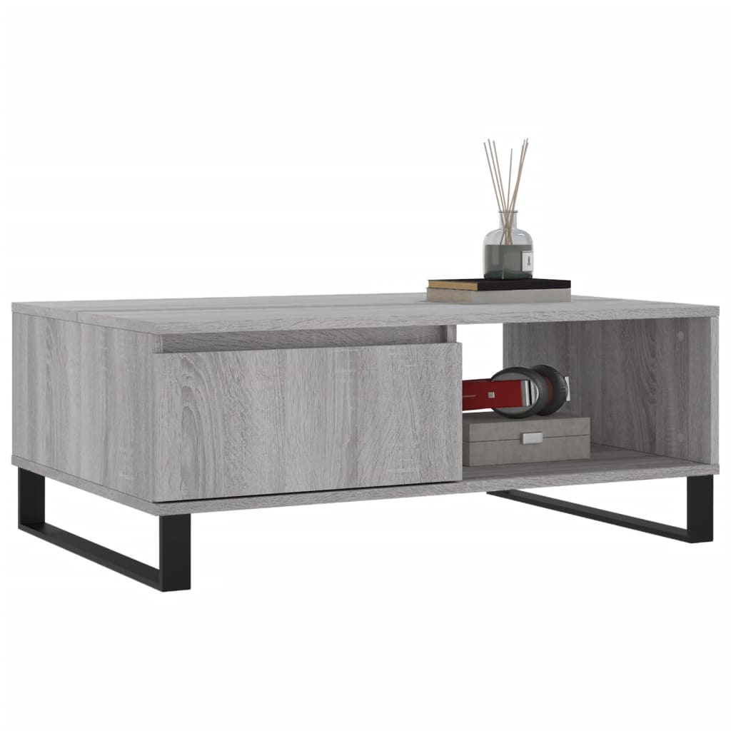 Couchtisch Grau Sonoma 90x60x35 cm Holzwerkstoff - Pazzar.ch