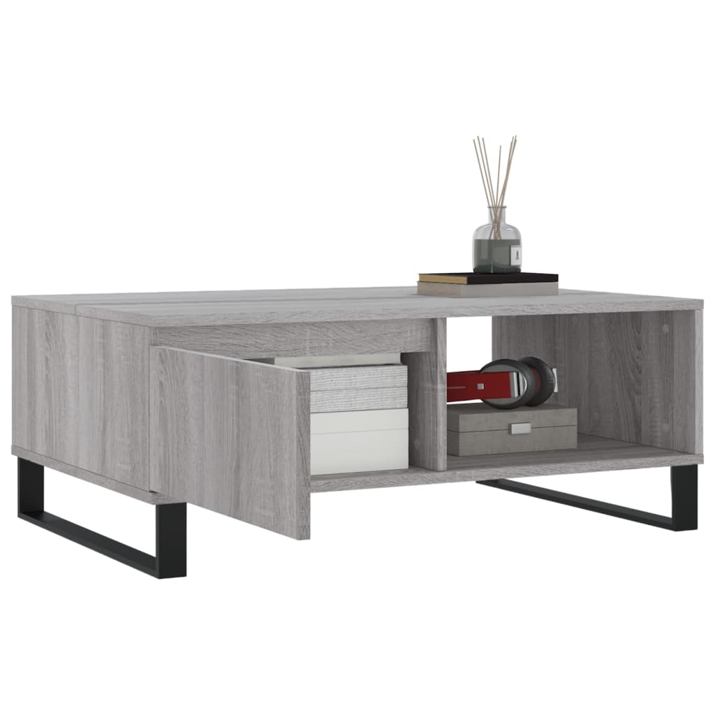 Couchtisch Grau Sonoma 90x60x35 cm Holzwerkstoff - Pazzar.ch