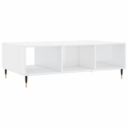 Couchtisch Hochglanz-Weiß 104x60x35 cm Holzwerkstoff - Pazzar.ch