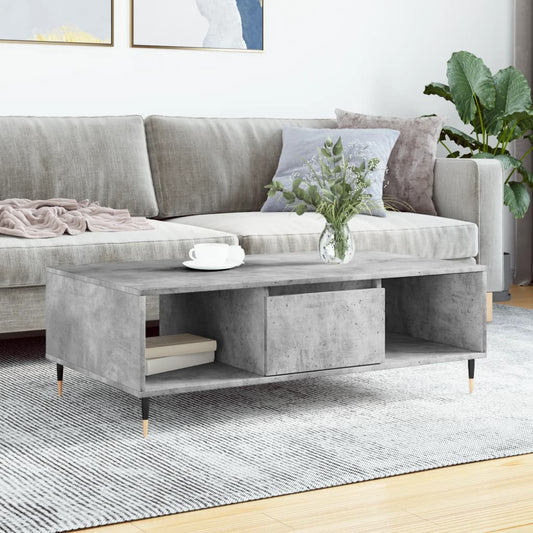 Couchtisch Betongrau 104x60x35 cm Holzwerkstoff - Pazzar.ch