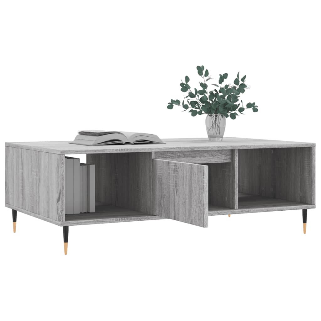 Couchtisch Grau Sonoma 104x60x35 cm Holzwerkstoff - Pazzar.ch