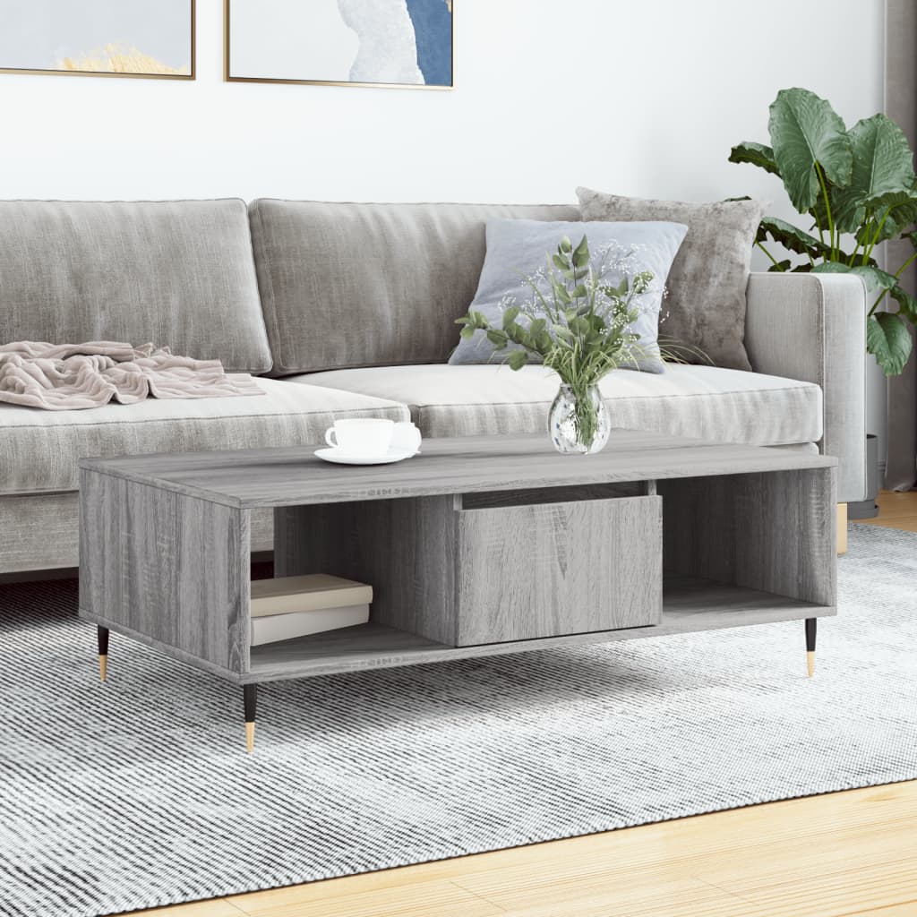 Couchtisch Grau Sonoma 104x60x35 cm Holzwerkstoff - Pazzar.ch