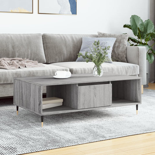Couchtisch Grau Sonoma 104x60x35 cm Holzwerkstoff - Pazzar.ch