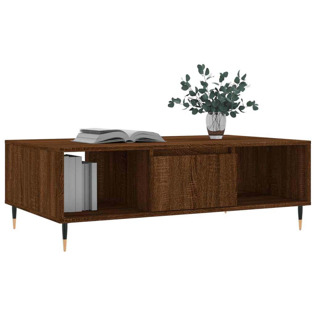 Couchtisch Braun Eichen-Optik 104x60x35 cm Holzwerkstoff - Pazzar.ch