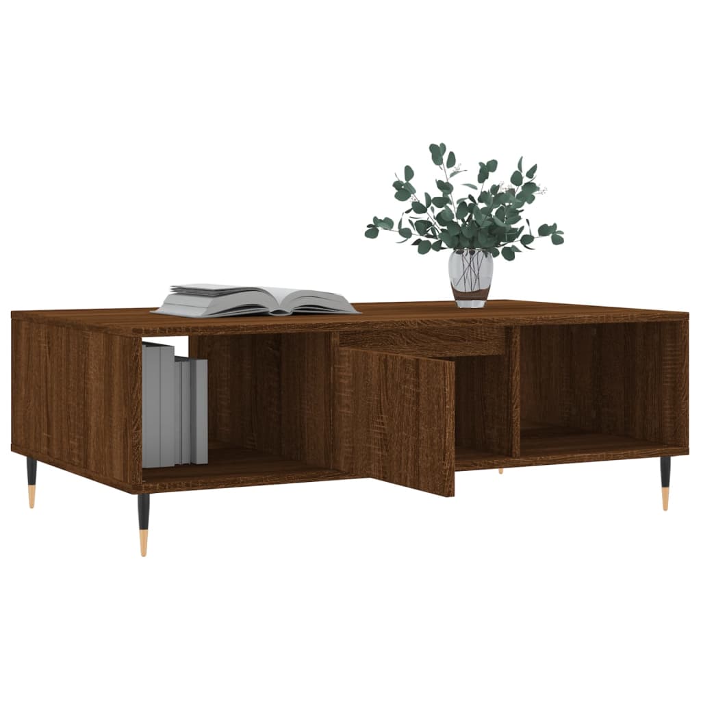 Couchtisch Braun Eichen-Optik 104x60x35 cm Holzwerkstoff - Pazzar.ch
