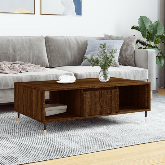 Couchtisch Braun Eichen-Optik 104x60x35 cm Holzwerkstoff - Pazzar.ch