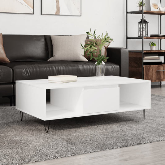 Couchtisch Weiß 104x60x35 cm Holzwerkstoff - Pazzar.ch