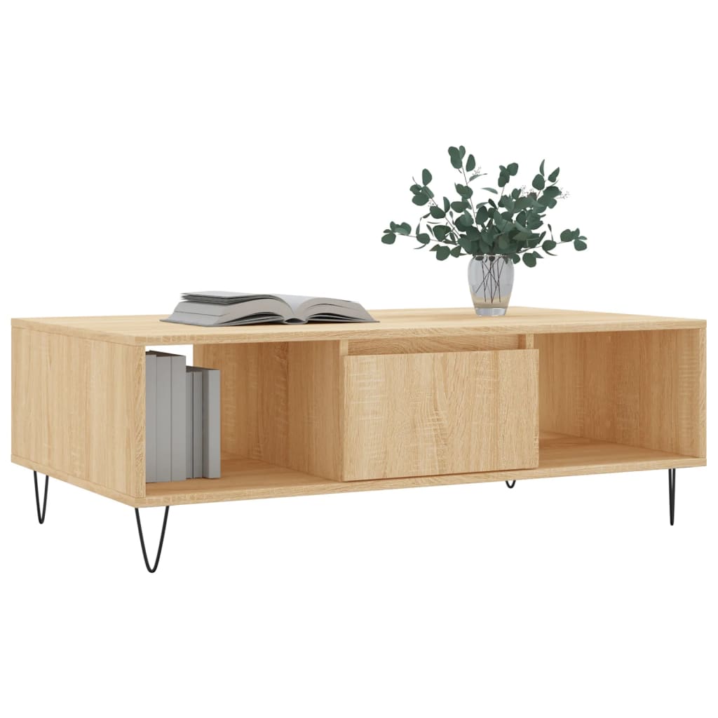 Couchtisch Sonoma-Eiche 104x60x35 cm Holzwerkstoff - Pazzar.ch