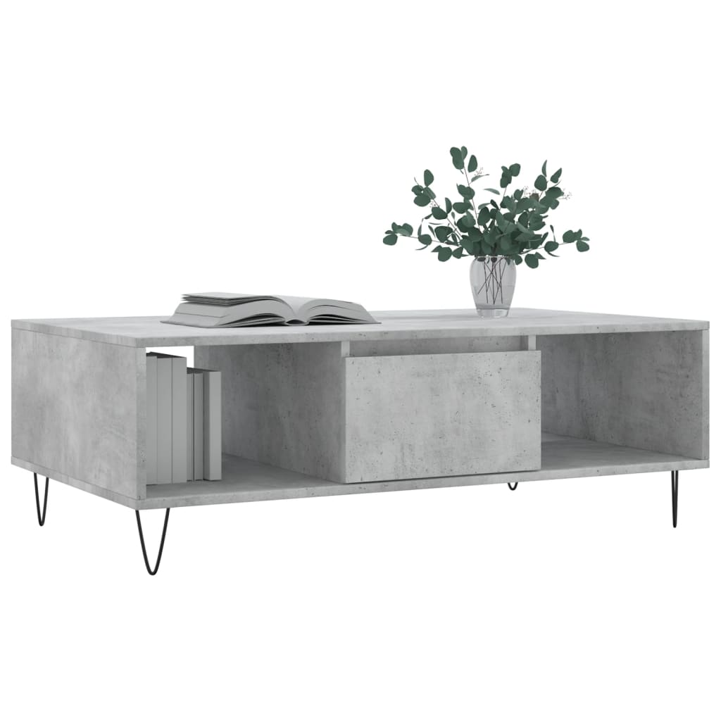 Couchtisch Betongrau 104x60x35 cm Holzwerkstoff - Pazzar.ch