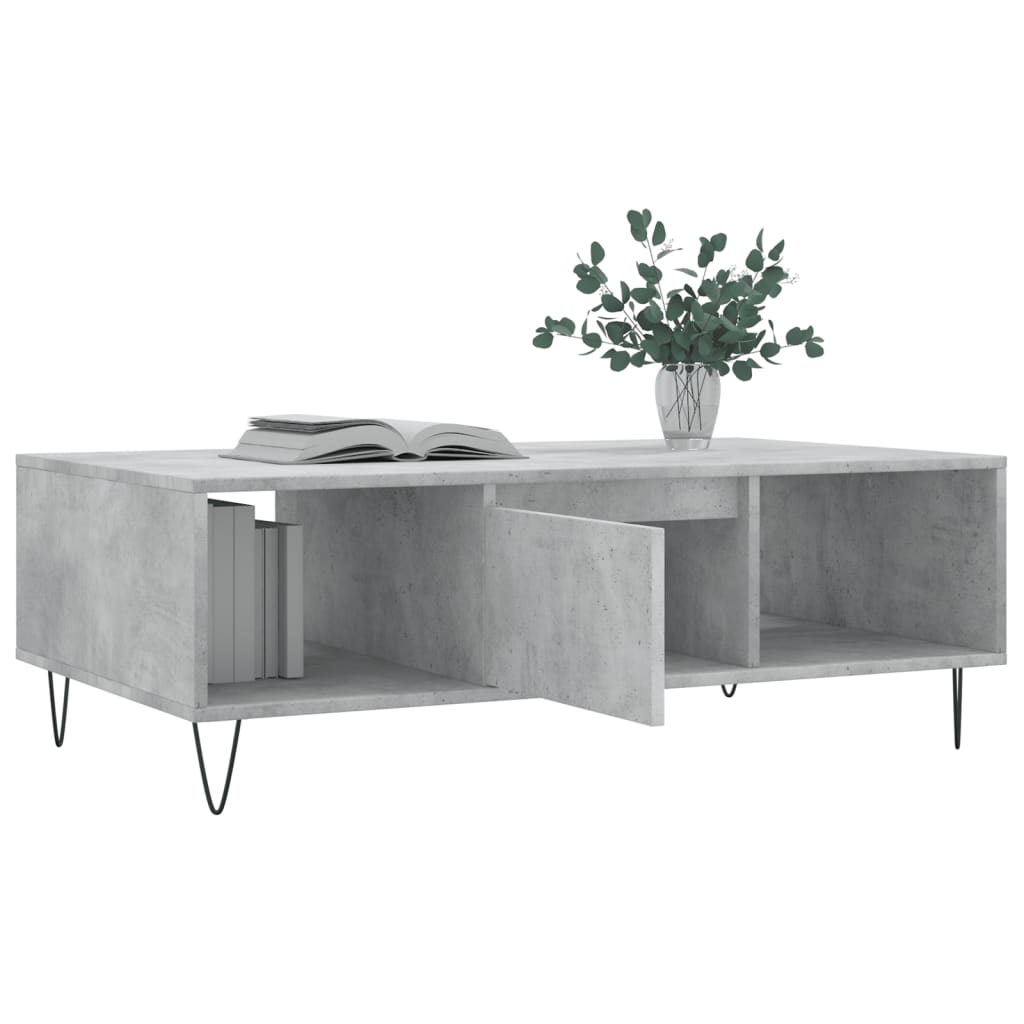Couchtisch Betongrau 104x60x35 cm Holzwerkstoff - Pazzar.ch