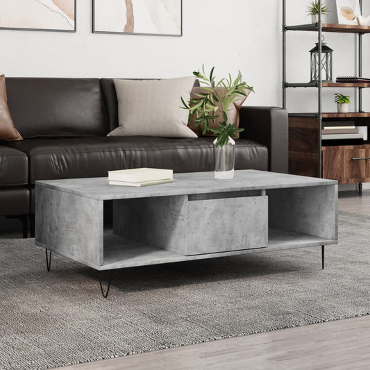 Couchtisch Betongrau 104x60x35 cm Holzwerkstoff - Pazzar.ch