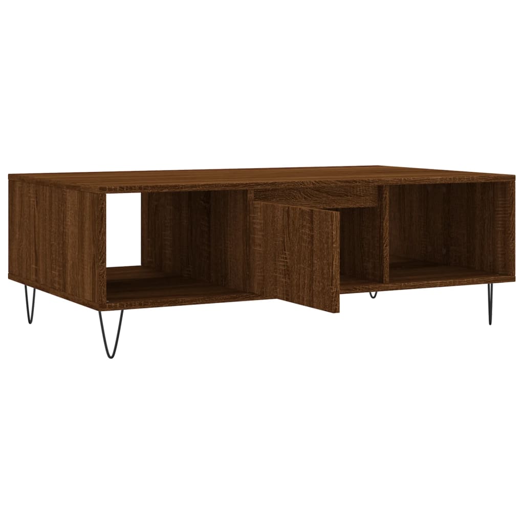 Couchtisch Braun Eichen-Optik 104x60x35 cm Holzwerkstoff - Pazzar.ch