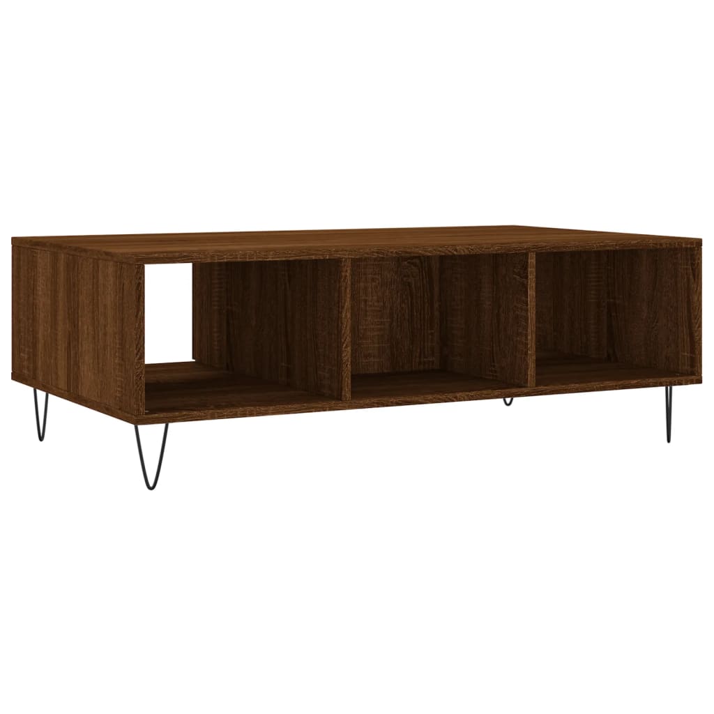 Couchtisch Braun Eichen-Optik 104x60x35 cm Holzwerkstoff - Pazzar.ch