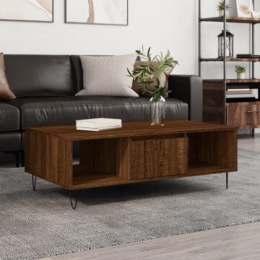 Couchtisch Braun Eichen-Optik 104x60x35 cm Holzwerkstoff - Pazzar.ch