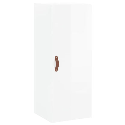 Wandschrank Hochglanz-Weiß 34,5x34x90 cm - Pazzar.ch