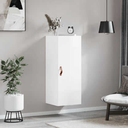 Wandschrank Hochglanz-Weiß 34,5x34x90 cm - Pazzar.ch