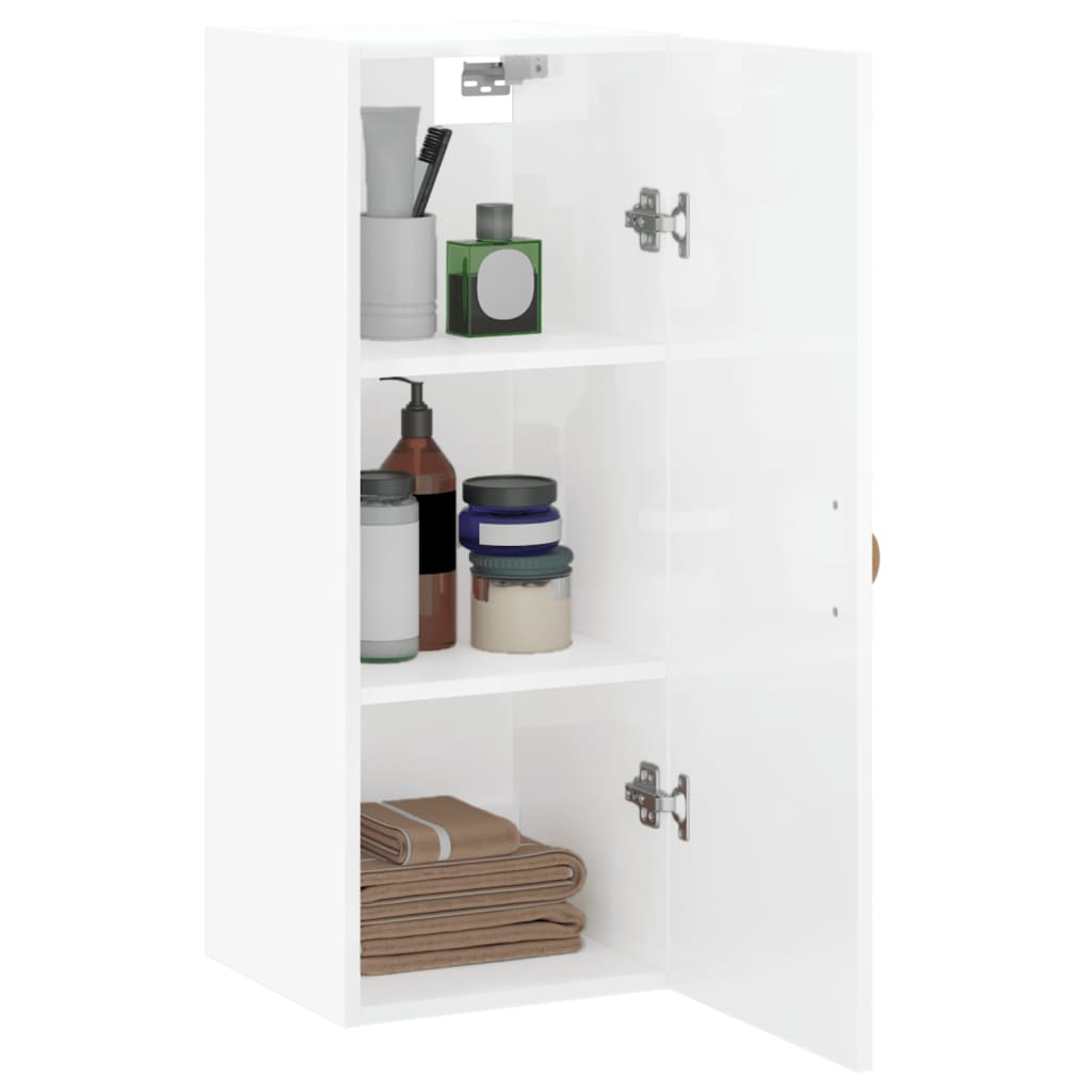 Wandschrank Hochglanz-Weiß 34,5x34x90 cm - Pazzar.ch
