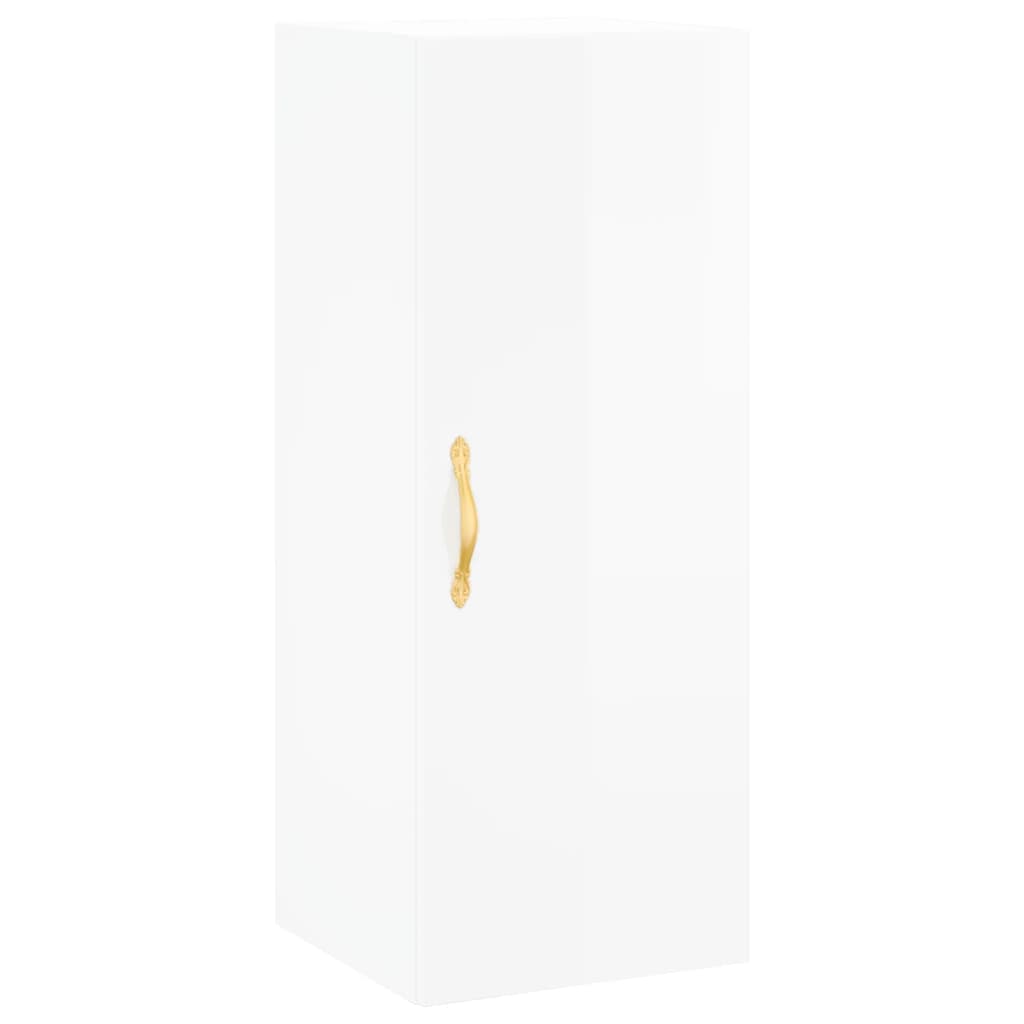 Wandschrank Hochglanz-Weiß 34,5x34x90 cm - Pazzar.ch