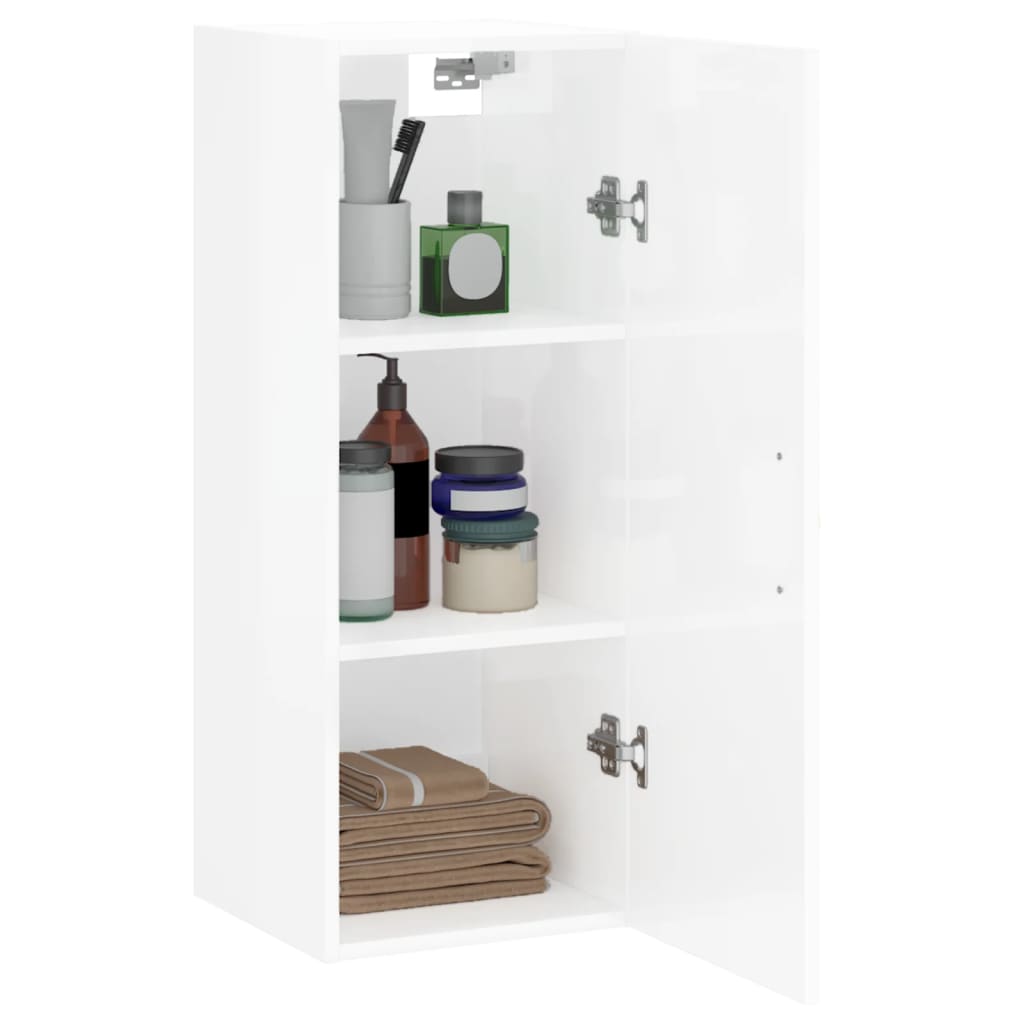 Wandschrank Hochglanz-Weiß 34,5x34x90 cm - Pazzar.ch