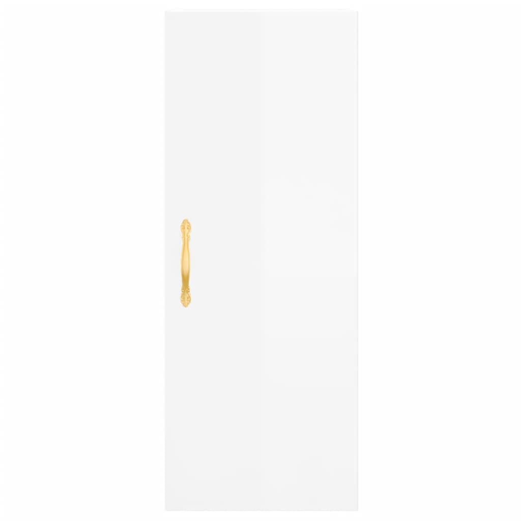 Wandschrank Hochglanz-Weiß 34,5x34x90 cm - Pazzar.ch